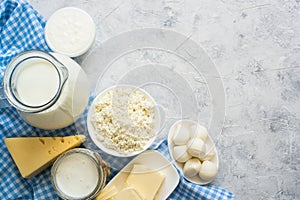 Dairy products selection