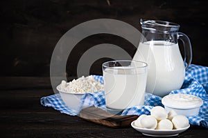 Dairy products selection