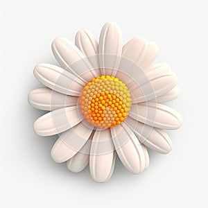 Daisy 3d Icon: Cartoon Clay Material With Nintendo Isometric Spot Light