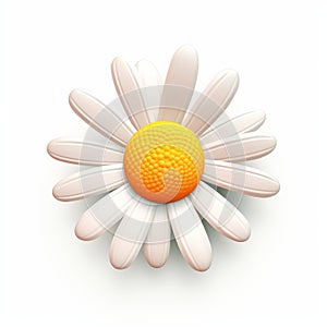 Daisy 3d Icon: Cartoon Clay Material With Nintendo Isometric Spot Light