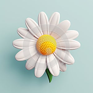 Daisy 3d Icon: Cartoon Clay Material With Nintendo Isometric Spot Light