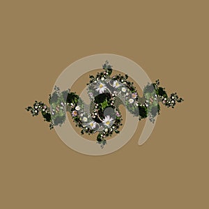 Daisy Chain Flowers Abstract Background