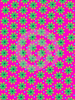 Daisy and Dots in Hot Pink photo
