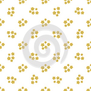 Daisy field. Simple chamomile flowers seamless pattern