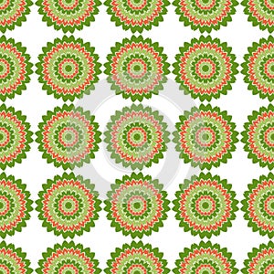 Daisy floral tile seamless pattern vector graphic design.