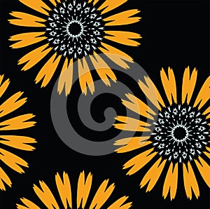 Daisy flower seamless pattern vector file