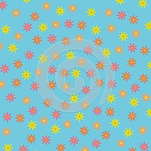 Daisy flowers seamless background repeating pattern, wallpaper background