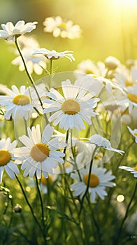 Daisy spring, a delicate and vibrant flower, heralding the arrival of the rejuvenating season