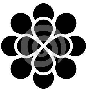 Daisy Vector Icon which can easily modified or edit
