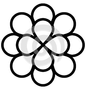 Daisy Vector Icon which can easily modified or edit