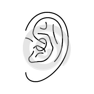 daith piercing earring line icon vector illustration