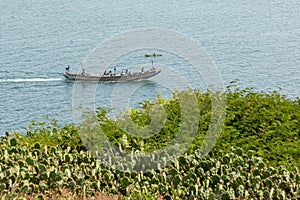 Dakar coastline, beach and vegetation. Dakar. Senegal. West Africa