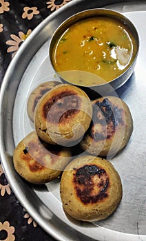 Dal baati churma dish