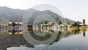 Dal  lake in Srinagar, the summer capital of Jammu and Kashmir, India