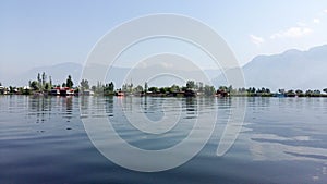Dal  lake in Srinagar, the summer capital of Jammu and Kashmir, India