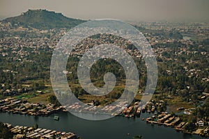 Dal lake and srinagar view from top of hill