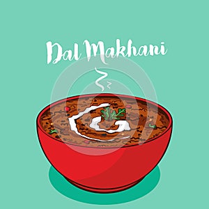 Indian traditional food daal makhani photo