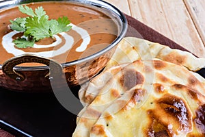 Dal makhani with naan photo