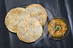 Dal Pakwan - The famous Sindhi Indian cuisine Top View