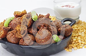 Dal vada or Dal pakoda or Bhajiya is streetfood of India