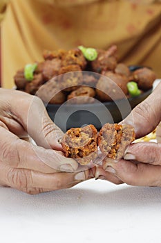 Dal vada or Dal pakoda or Bhajiya is streetfood of India