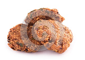 Dal vada on white background