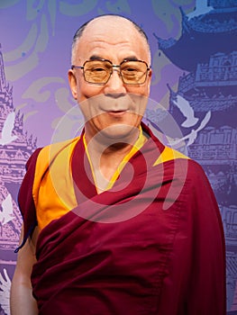 Dalai Lama wax statue