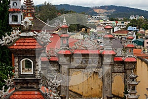 Dalat city view from Ky Vien pagoda, Vietnam