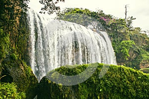 DALAT, VIETNAM - February 17, 2017. Elephant Waterfall. Dalat. Vietnam. It is more than 30m high, about 15m wide.