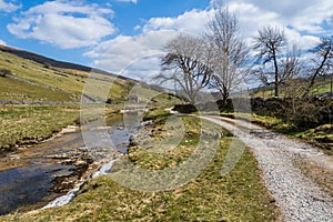 The Dales Way at Beckermonds near Yockenthwaite in Upper warfedale