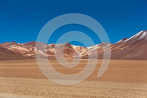 Dali desert in national reserve park Eduardo Avaroa, Bolivia photo