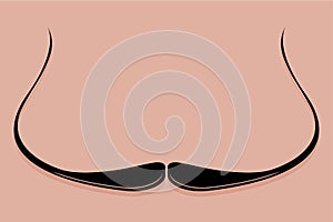 Dali Moustache Icon Vector