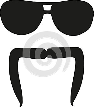 Dali mustache with sunglasses