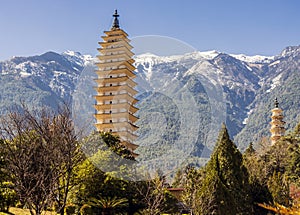Three pagodas temple of Dali yunnan of Chian photo