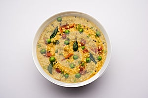 Dalia khichdi or Daliya Khichadi is a delicious one pot meal made from broken wheat and vegetables, Indian food