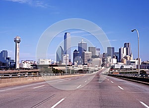 Dallas city skyline.