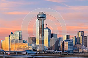 Dallas City skyline at twilight