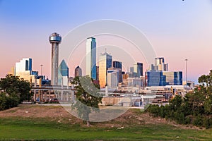 Dallas City skyline at twilight