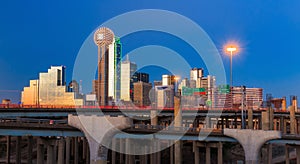 Dallas City skyline at twilight