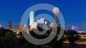 Dallas City skyline at twilight