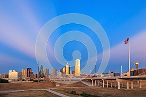 Dallas City skyline at twilight