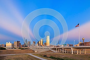 Dallas City skyline at twilight