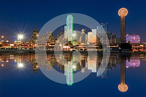 Dallas City skyline at twilight photo