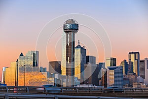Dallas City skyline at twilight photo