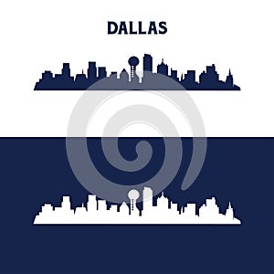 Dallas city skyline vector illustration