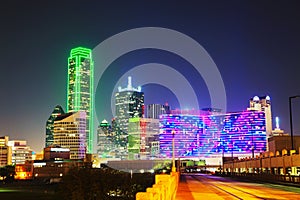 Dallas cityscape at the night time