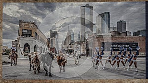 `The Dallas Cowboys 2020` by world renowned photographer David Yarrow on a building near downtown Dallas, Texas.