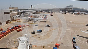 Dallas Fort Worth Airport airfield - DALLAS, UNITED STATES - JUNE 20, 2019
