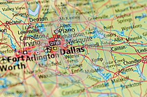 Dallas on map