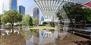 Dallas Performing Arts Center theater building panorama in Texas, United States